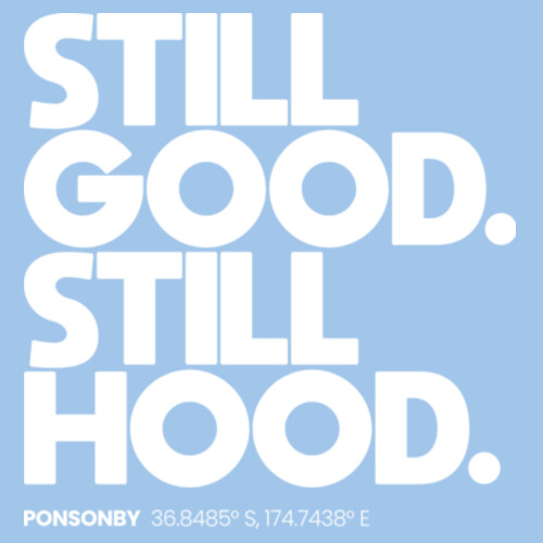 PONSONBY HOOD TEE  - Gildan Mens Heavy Cotton T-Shirt  Design