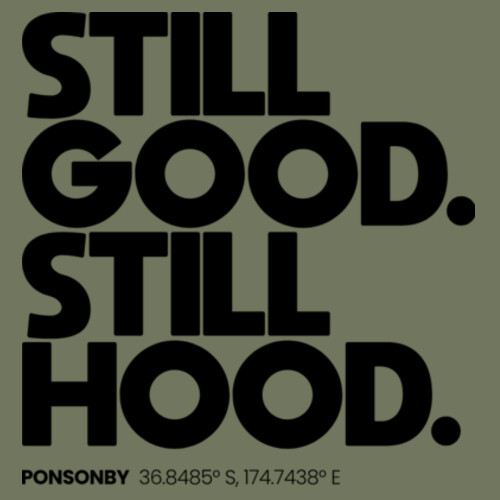 PONSONBY HOOD TEE  - Gildan Mens Heavy Cotton T-Shirt  Design