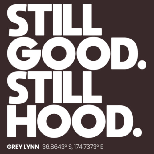 GREY LYNN HOOD TEE (OVERSIZED BOXY FIT) - AS Colour Mens Heavy Tee Design