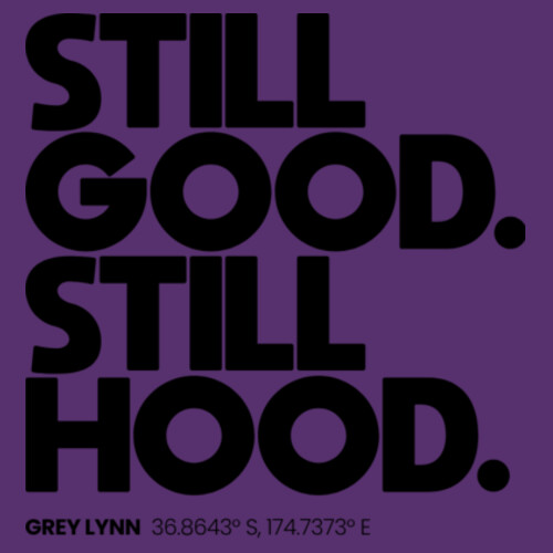 GREY LYNN HOOD TEE  - Gildan Mens Heavy Cotton T-Shirt Design