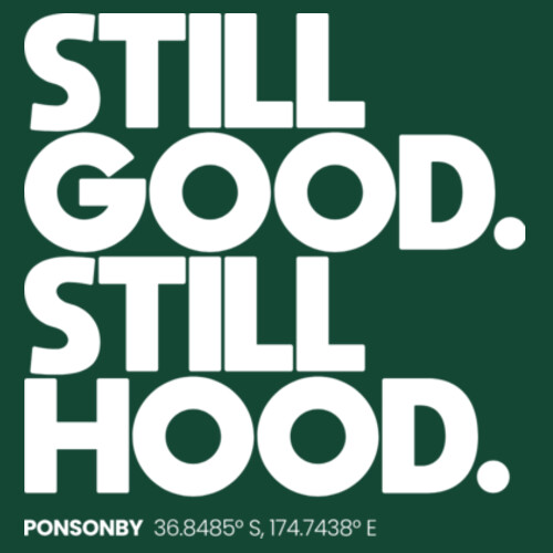 PONSONBY HOOD TEE (DROP SHOULDER/CROPPED) - Urban Collab Mens Set Club Tee Design