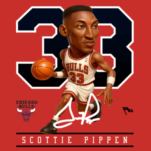PIPPEN CARICATURE TEE - AS Colour Mens Classic Tee Design