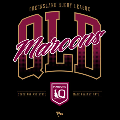 QLD ORIGIN TEE - AS Colour Mens Block Tee Design