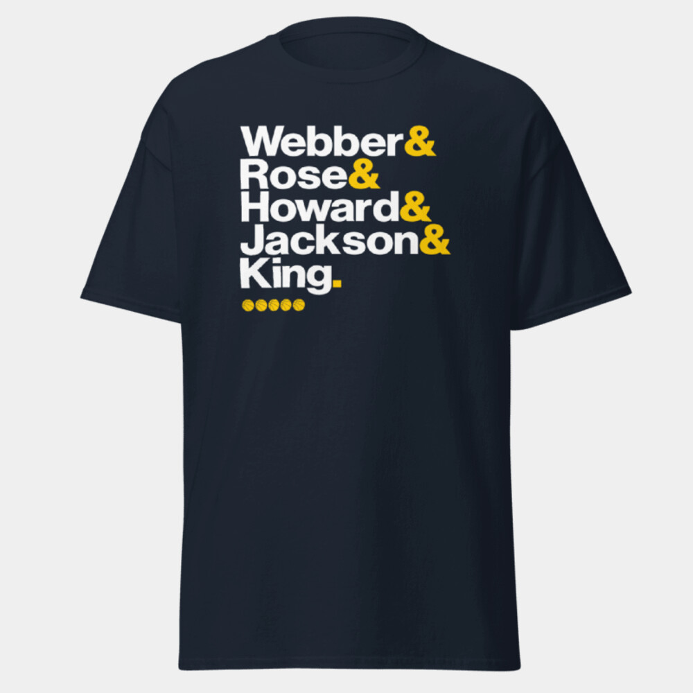 OG FAB FIVE TEE (NAVY) - Gildan Mens Heavy Cotton T-Shirt Thumbnail