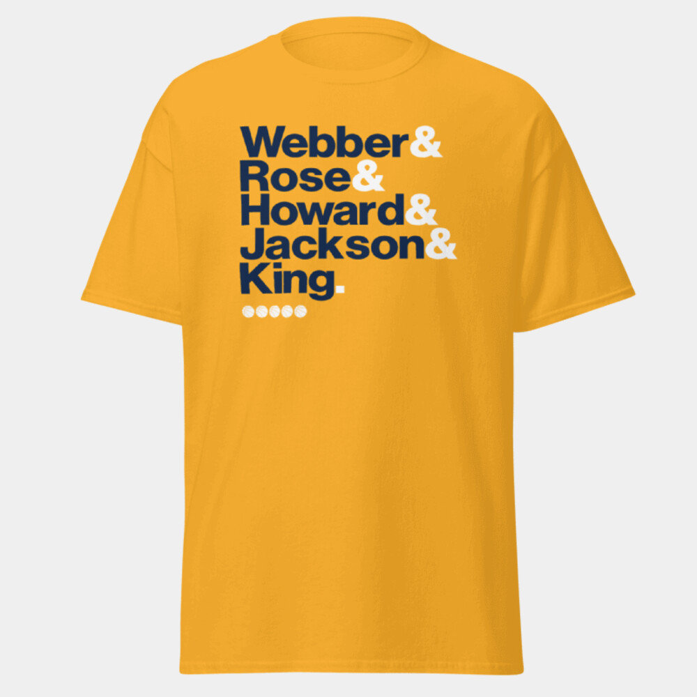 OG FAB FIVE TEE (GOLD) - Gildan Mens Heavy Cotton T-Shirt Thumbnail