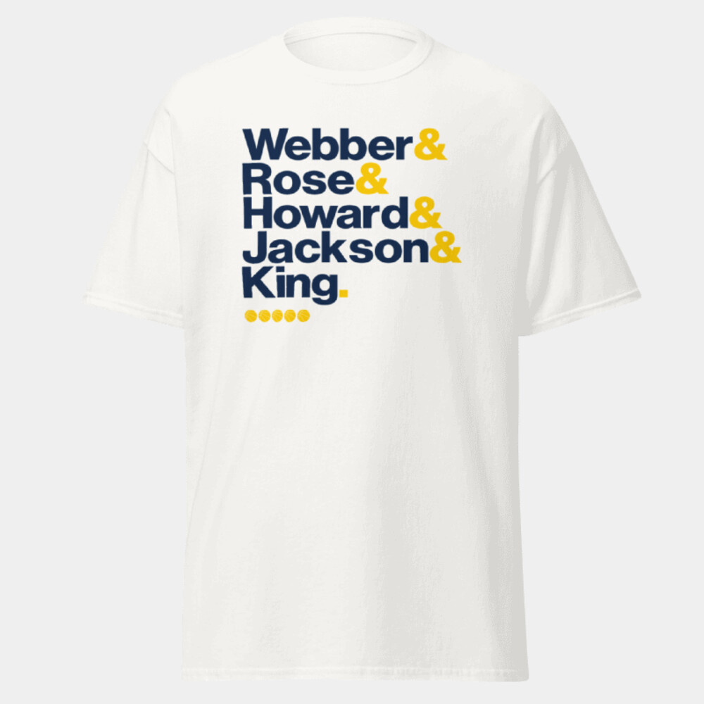 FAB FIVE TEE (WHITE) - Gildan Mens Heavy Cotton T-Shirt Thumbnail