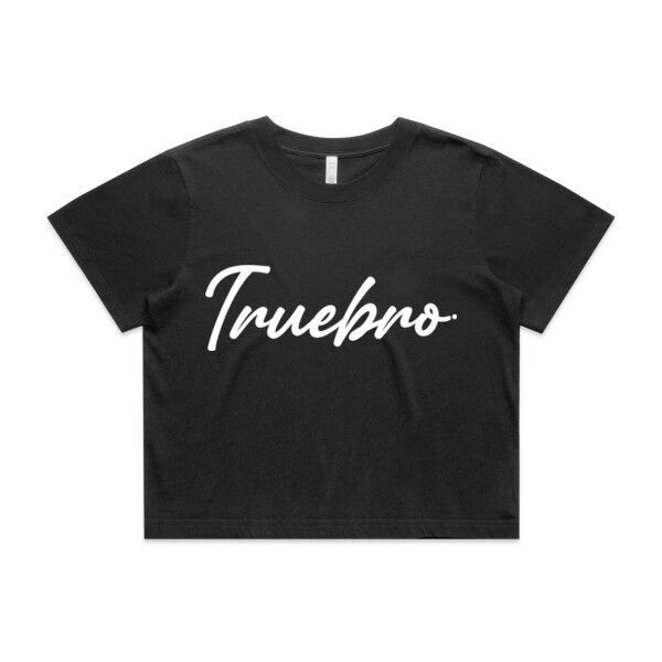 TRUEBRO SCRIPT CROPPED CREW - AS Colour Womens Heavy Faded Crop Tee Thumbnail