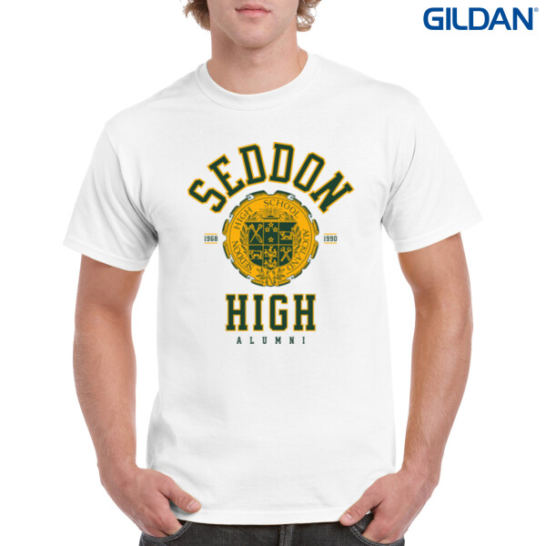 WHITE SEDDON TEE  - Gildan Mens Heavy Cotton T-Shirt Thumbnail