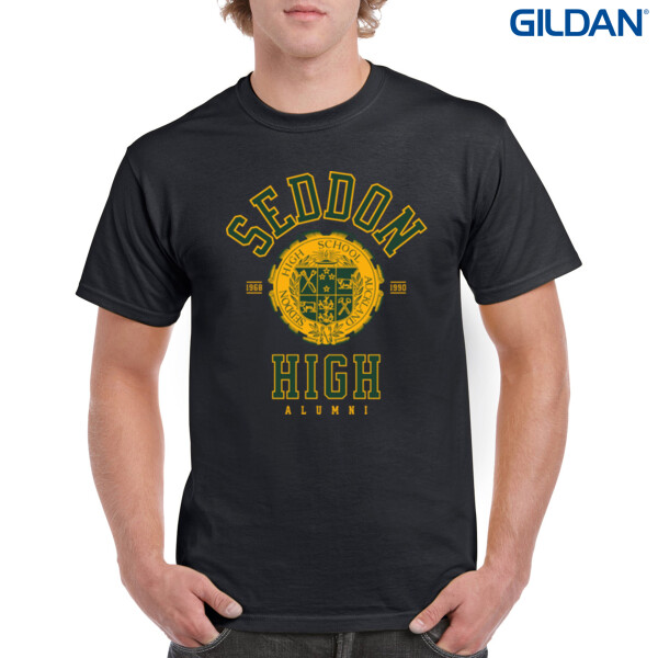 BLACK SEDDON TEE - Gildan Mens Heavy Cotton T-Shirt Thumbnail