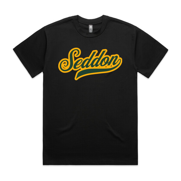BLACK SEDDON SCRIPT TEE (OVERSIZED BOXY FIT) - AS Colour Mens Heavy Tee Thumbnail