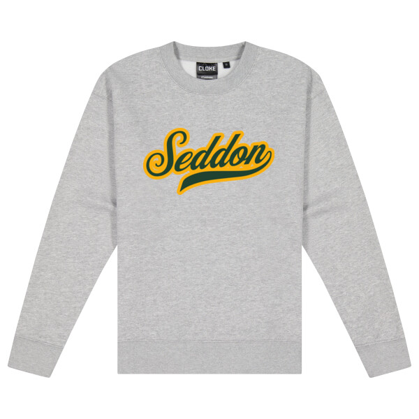 GREY MARLE SEDDON SCRIPT CREW - Cloke Women's Standard Crew Neck Sweat Thumbnail