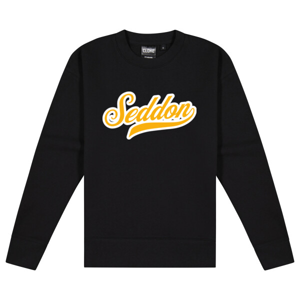 BLACK SEDDON SCRIPT CREW - Cloke Women's Standard Crew Neck Sweat Thumbnail