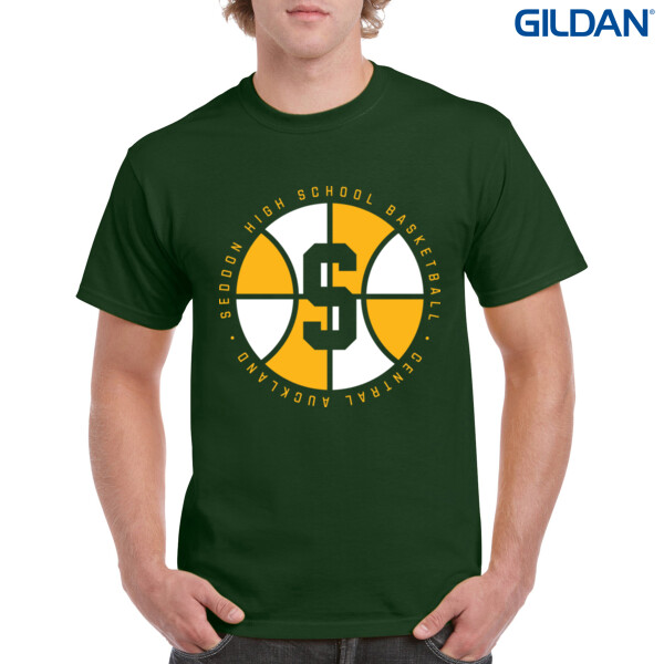 GREEN SEDDON BBALL TEE - Gildan Mens Heavy Cotton T-Shirt Thumbnail