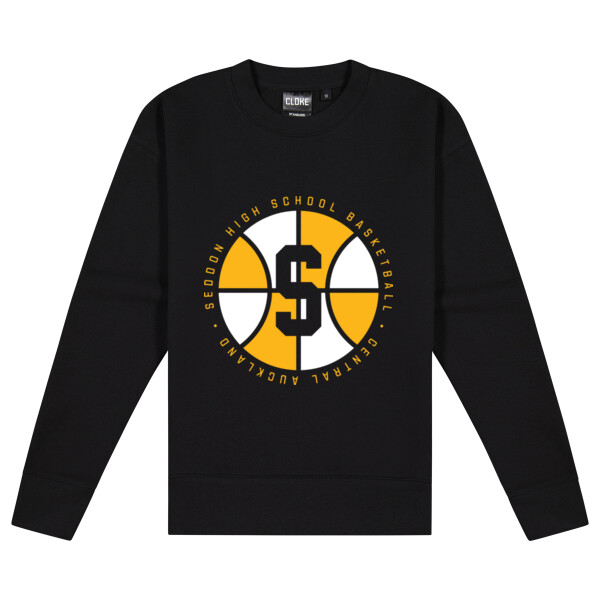 BLACK SEDDON BBALL CREW - Cloke Women's Standard Crew Neck Sweat Thumbnail