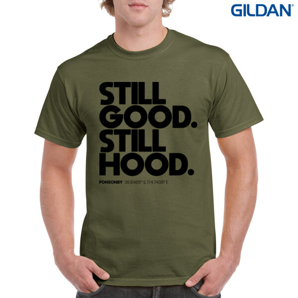 PONSONBY HOOD TEE  - Gildan Mens Heavy Cotton T-Shirt  Thumbnail