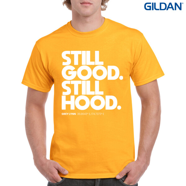 GREY LYNN HOOD TEE - Gildan Mens Heavy Cotton T-Shirt Thumbnail