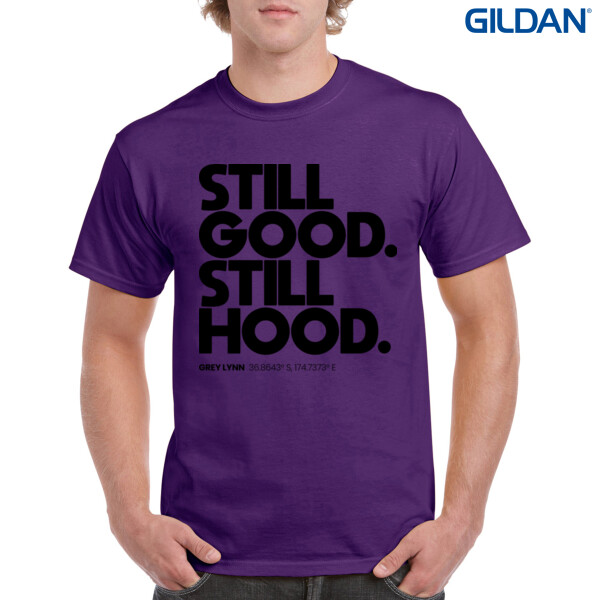 GREY LYNN HOOD TEE  - Gildan Mens Heavy Cotton T-Shirt Thumbnail