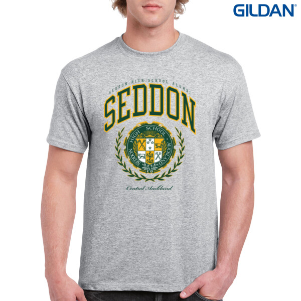 SEDDON VARSITY TEE - Gildan Mens Heavy Cotton T-Shirt Thumbnail