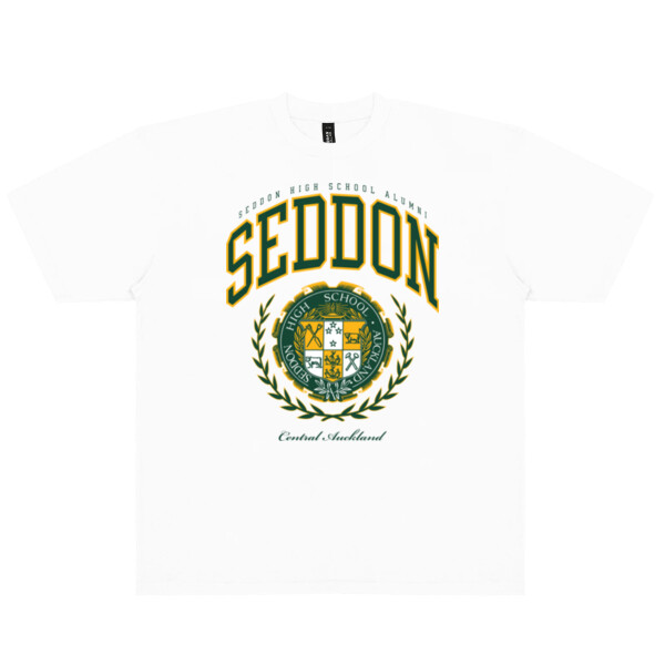 SEDDON VARSITY TEE (DROP SHOULDER/CROPPED) - Urban Collab Mens Set Club Tee Thumbnail