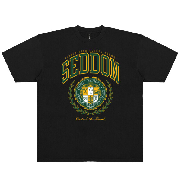 SEDDON VARSITY TEE (DROP SHOULDER/CROPPED) - Urban Collab Mens Set Club Tee Thumbnail