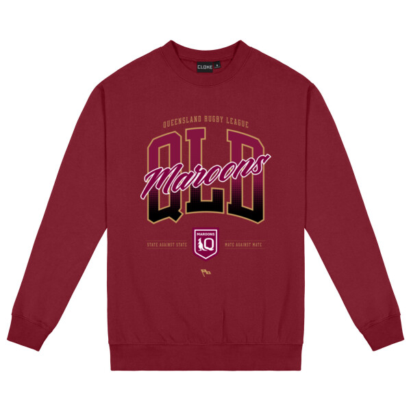 QLD ORIGIN CREW - Cloke Mens Standard Crew  Thumbnail